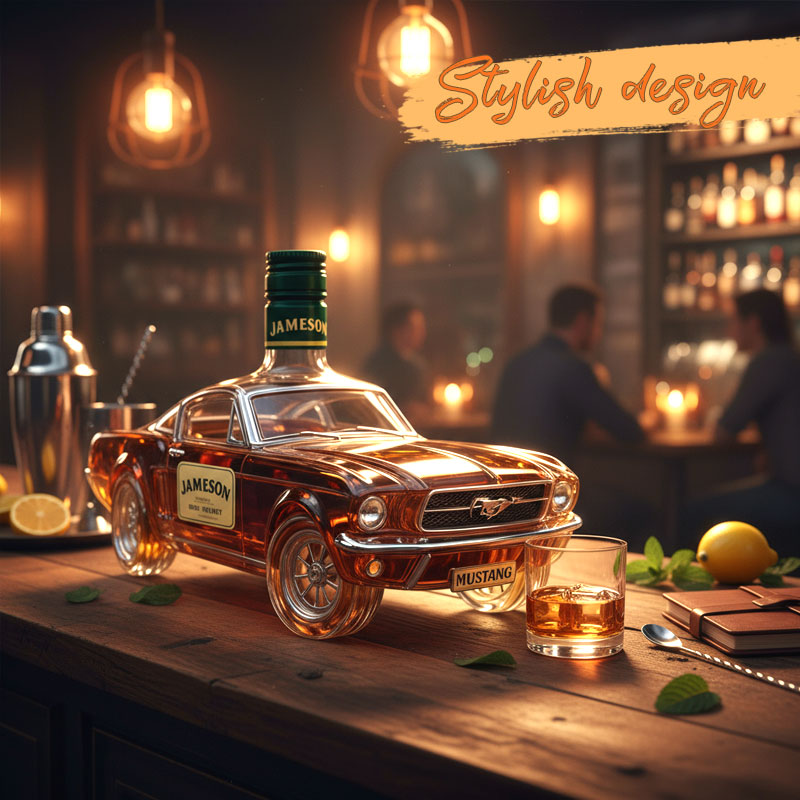 🥃Botella de whisky Mustang