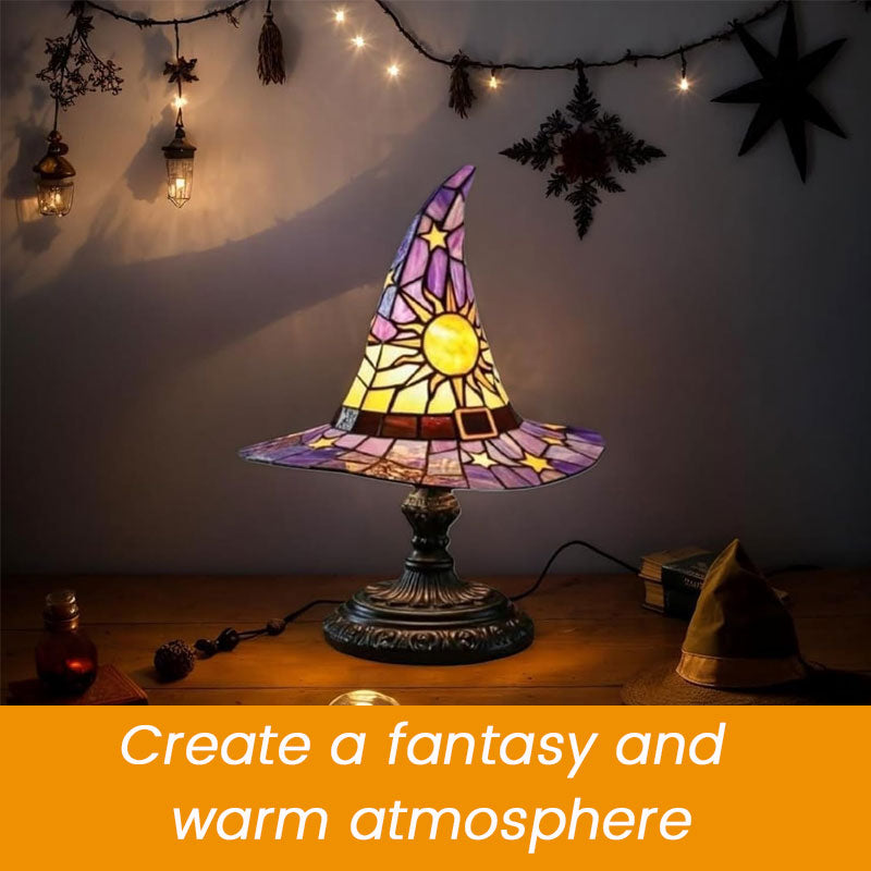🎃Ilumine su noche imaginativ🧙♀️Luz nocturna con sombrero de bruja