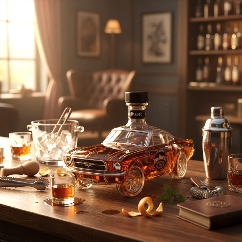 🥃Botella de whisky Mustang