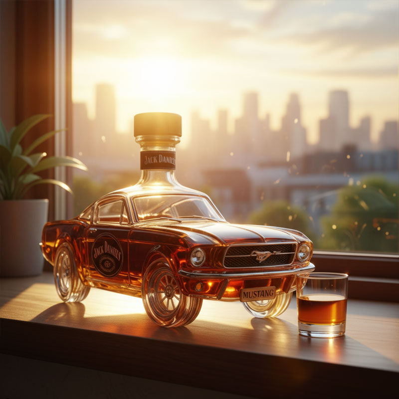 🥃Botella de whisky Mustang