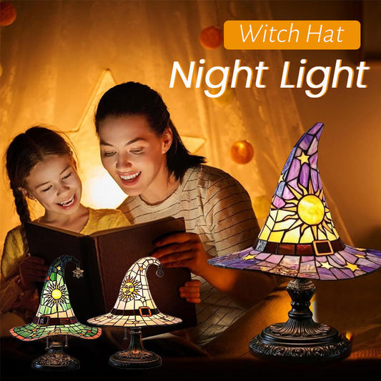 🎃Ilumine su noche imaginativ🧙‍♀️Luz nocturna con sombrero de bruja
