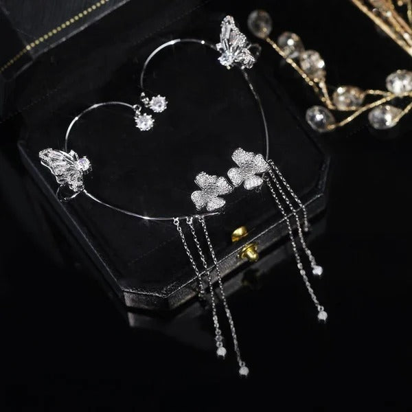 ✨🦋 Pendientes de circonita con mariposa💖