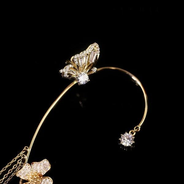 ✨🦋 Pendientes de circonita con mariposa💖