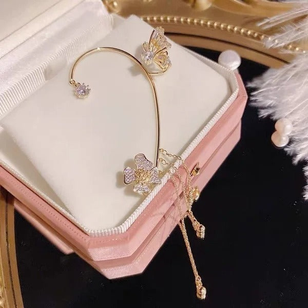 ✨🦋 Pendientes de circonita con mariposa💖